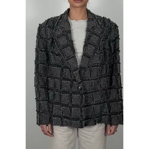 Vintage Jonathan Logan Textured Gray Blazer